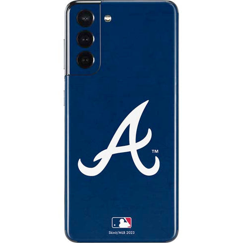 MLB Atlanta Braves - Solid Distressed Galaxy S21 5G Skin