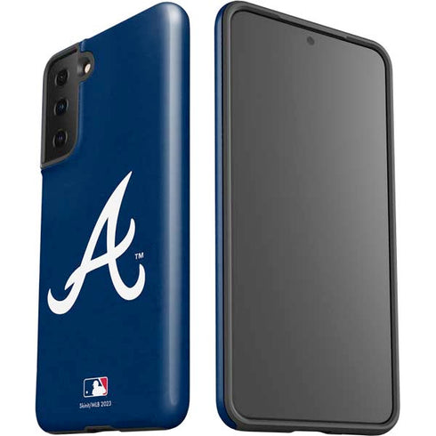 MLB Atlanta Braves - Solid Distressed Galaxy S21 FE Pro Case