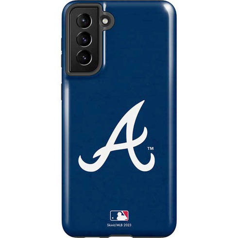 MLB Atlanta Braves - Solid Distressed Galaxy S21 Plus 5G Pro Case