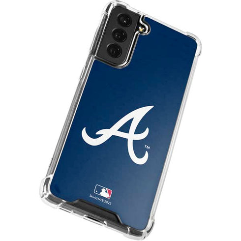 MLB Atlanta Braves - Solid Distressed Galaxy S22 Plus Clear Case