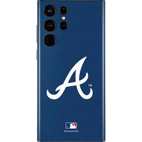 MLB Atlanta Braves - Solid Distressed Galaxy S22 Ultra Skin