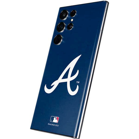 MLB Atlanta Braves - Solid Distressed Galaxy S22 Ultra Skin
