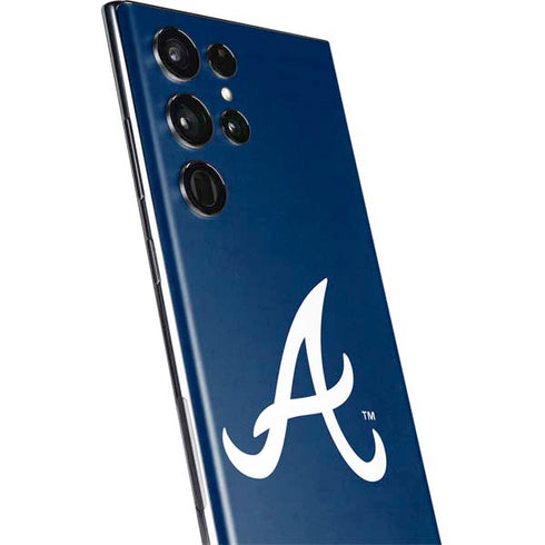 MLB Atlanta Braves - Solid Distressed Galaxy S22 Ultra Skin