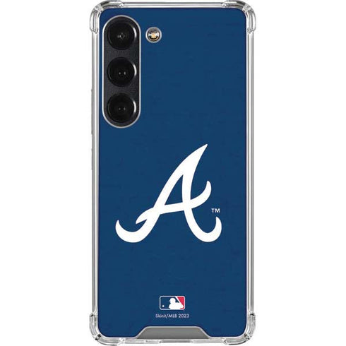 MLB Atlanta Braves - Solid Distressed Galaxy S23 Clear Case