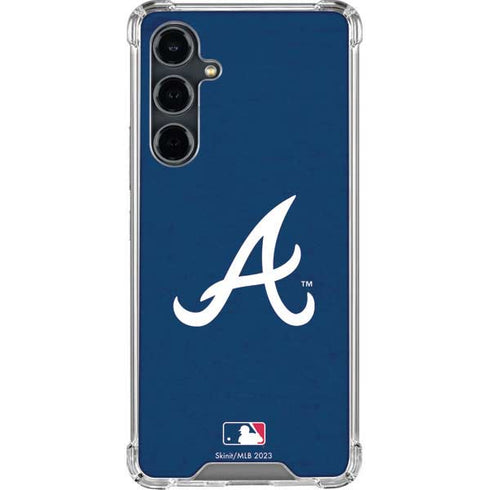 MLB Atlanta Braves - Solid Distressed Galaxy S23 FE Clear Case