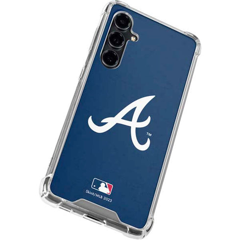 MLB Atlanta Braves - Solid Distressed Galaxy S23 FE Clear Case