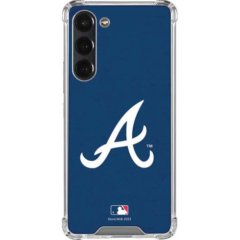 MLB Atlanta Braves - Solid Distressed Galaxy S23 Plus Clear Case