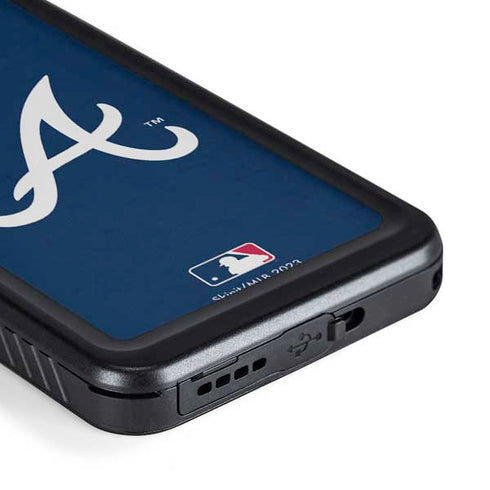 MLB Atlanta Braves - Solid Distressed Galaxy S23 Waterproof Case