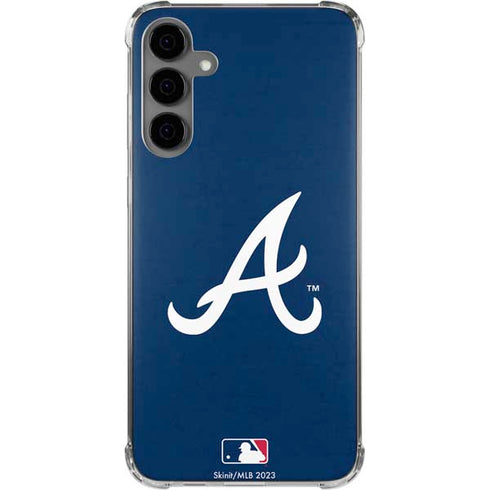 MLB Atlanta Braves - Solid Distressed Galaxy S24 Plus Clear Case
