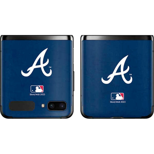 MLB Atlanta Braves - Solid Distressed Galaxy Z Flip Skin