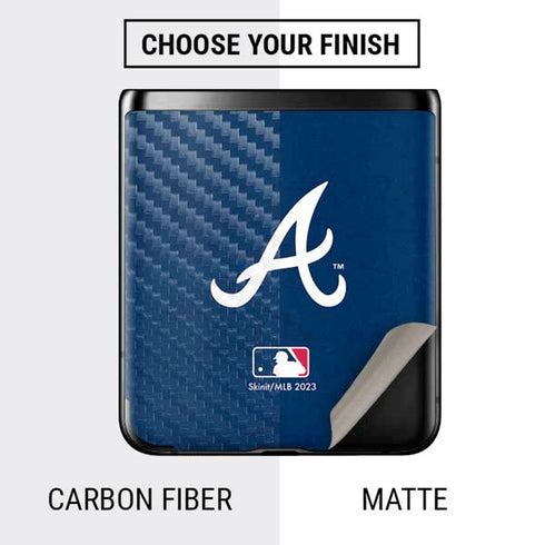 MLB Atlanta Braves - Solid Distressed Galaxy Z Flip Skin