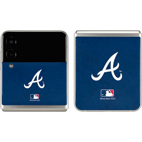 MLB Atlanta Braves - Solid Distressed Galaxy Z Flip3 5G Skin