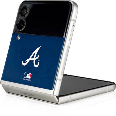 MLB Atlanta Braves - Solid Distressed Galaxy Z Flip3 5G Skin