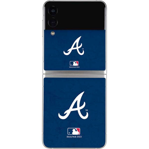 MLB Atlanta Braves - Solid Distressed Galaxy Z Flip4 5G Skin