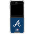 MLB Atlanta Braves - Solid Distressed Galaxy Z Flip5 5G Clear Case