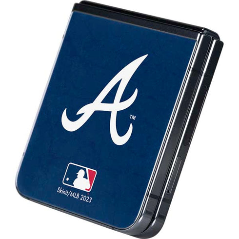 MLB Atlanta Braves - Solid Distressed Galaxy Z Flip5 5G Skin