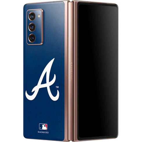 MLB Atlanta Braves - Solid Distressed Galaxy Z Fold2 5G Skin