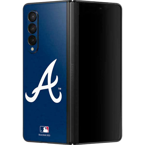 MLB Atlanta Braves - Solid Distressed Galaxy Z Fold3 5G Skin
