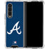 MLB Atlanta Braves - Solid Distressed Galaxy Z Fold4 5G Clear Case