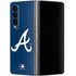MLB Atlanta Braves - Solid Distressed Galaxy Z Fold4 5G Skin