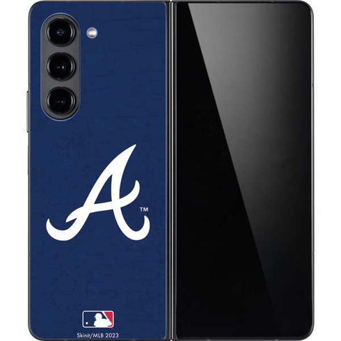 MLB Atlanta Braves - Solid Distressed Galaxy Z Fold5 5G Skin