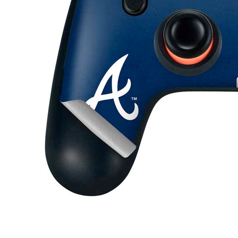 MLB Atlanta Braves - Solid Distressed Google Stadia Controller Skin