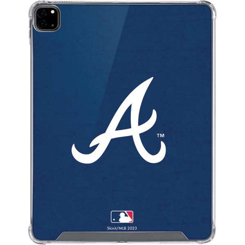 MLB Atlanta Braves - Solid Distressed iPad Pro 12.9in (2020) Clear Case