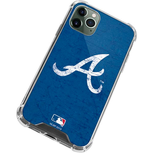 MLB Atlanta Braves - Solid Distressed iPhone 11 Pro Max Clear Case