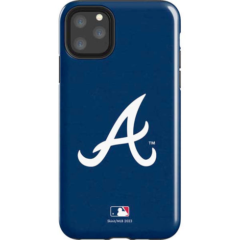 MLB Atlanta Braves - Solid Distressed iPhone 11 Pro Max Impact Case