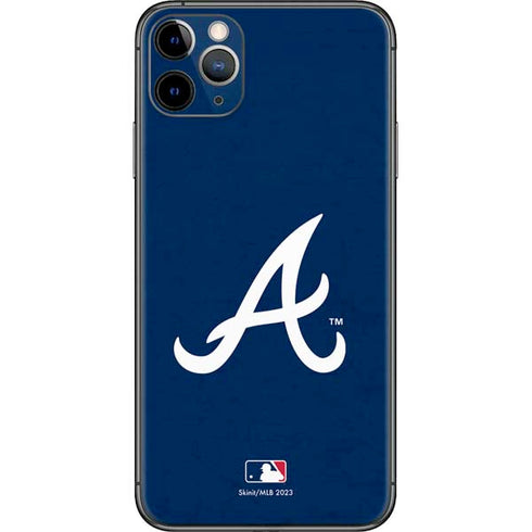 MLB Atlanta Braves - Solid Distressed iPhone 11 Pro Max Skin