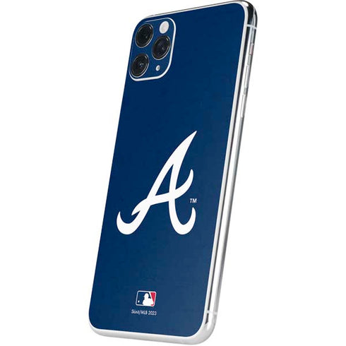 MLB Atlanta Braves - Solid Distressed iPhone 11 Pro Max Skin