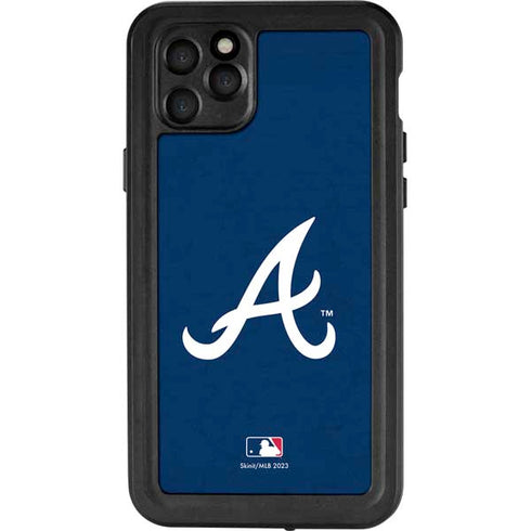 MLB Atlanta Braves - Solid Distressed iPhone 11 Pro Max Waterproof Case