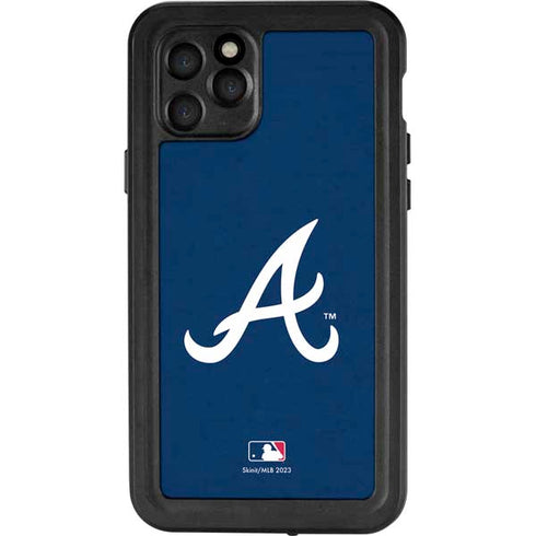 MLB Atlanta Braves - Solid Distressed iPhone 11 Pro Waterproof Case