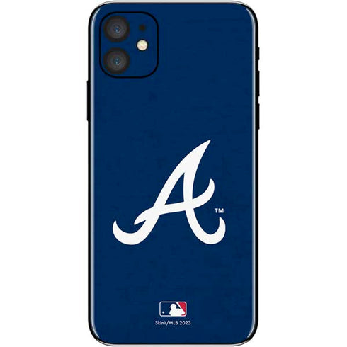 MLB Atlanta Braves - Solid Distressed iPhone 11 Skin
