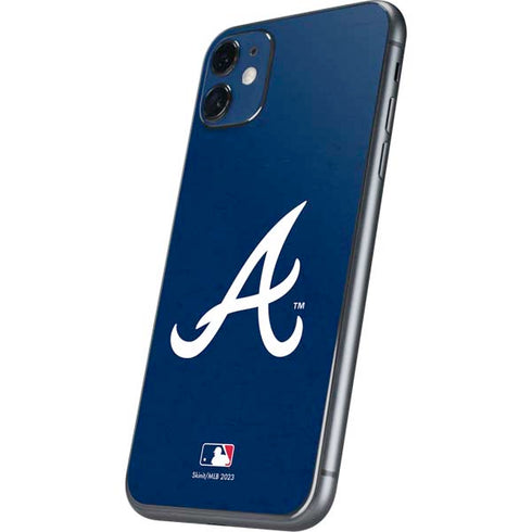 MLB Atlanta Braves - Solid Distressed iPhone 11 Skin