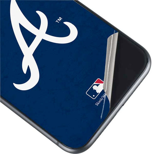 MLB Atlanta Braves - Solid Distressed iPhone 11 Skin