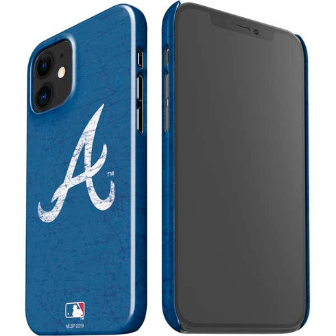 MLB Atlanta Braves - Solid Distressed iPhone 12 Mini Lite Case