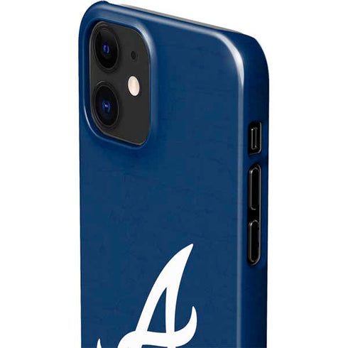 MLB Atlanta Braves - Solid Distressed iPhone 12 Mini Lite Case