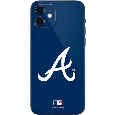 MLB Atlanta Braves - Solid Distressed iPhone 12 Mini Skin