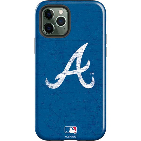 MLB Atlanta Braves - Solid Distressed iPhone 12 Pro Max Impact Case