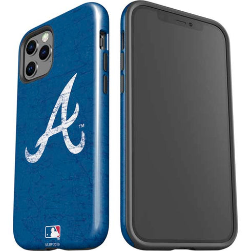 MLB Atlanta Braves - Solid Distressed iPhone 12 Pro Max Impact Case