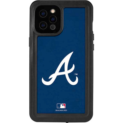 MLB Atlanta Braves - Solid Distressed iPhone 12 Pro Max Waterproof Case