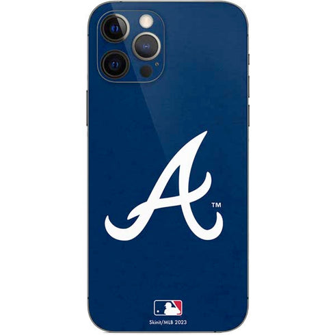 MLB Atlanta Braves - Solid Distressed iPhone 12 Pro Skin