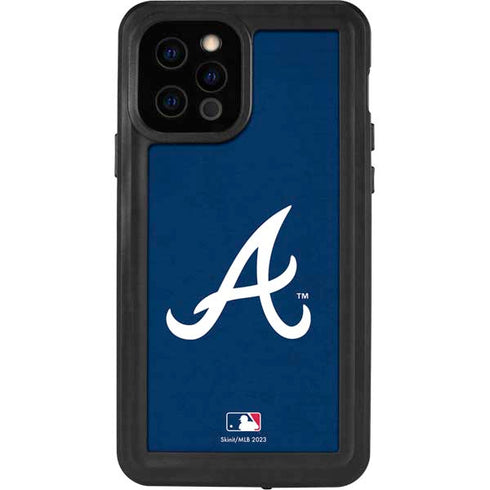 MLB Atlanta Braves - Solid Distressed iPhone 12 Pro Waterproof Case