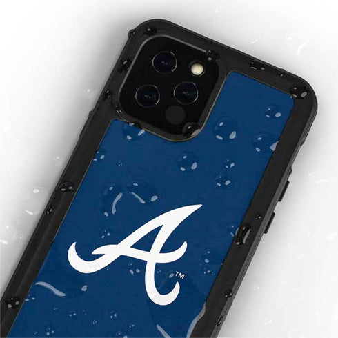 MLB Atlanta Braves - Solid Distressed iPhone 12 Pro Waterproof Case