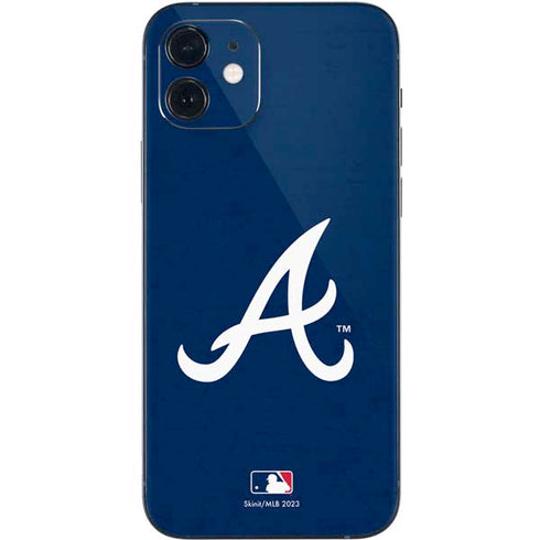 MLB Atlanta Braves - Solid Distressed iPhone 12 Skin