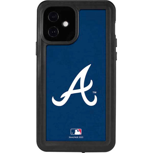 MLB Atlanta Braves - Solid Distressed iPhone 12 Waterproof Case