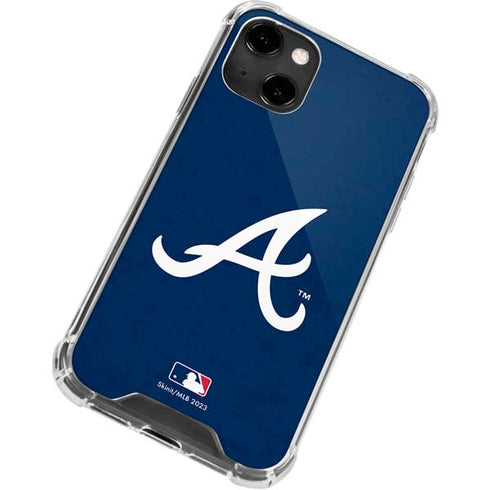 MLB Atlanta Braves - Solid Distressed iPhone 13 Clear Case