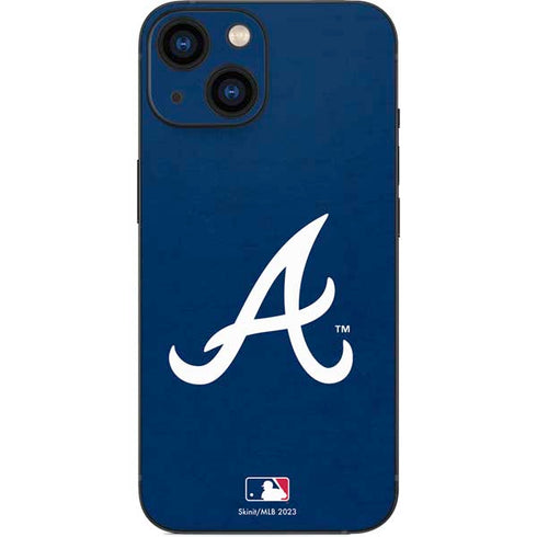 MLB Atlanta Braves - Solid Distressed iPhone 13 Mini Skin