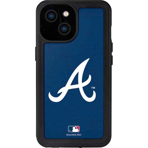MLB Atlanta Braves - Solid Distressed iPhone 13 Mini Waterproof Case